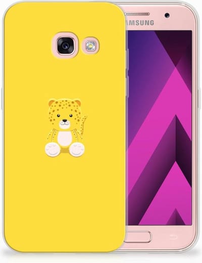 Samsung Galaxy A3 2017 Telefoonhoesje met Naam Baby Leopard
