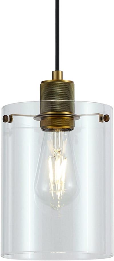 QAZQA domo - Moderne Hanglamp - 1 lichts - Ø 15 cm - Brons - Woonkamer | Slaapkamer | Keuken