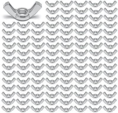 Hoogwaardige M6 Vlinderbouten - 120 Stuks Assortiment van RVS Vleugelmoeren voor Handmatige Bevestiging en Diverse Draadformaten