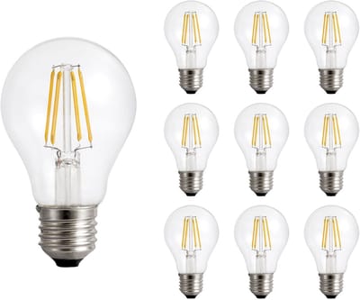 Spectrum LED Lamp A60 E27 - 8.5W - 230V - 1100 Lumen - 2700K Warm Wit - Ø60mm - Voor Plafondlamp, Tafellamp of Vloerlamp - 10 stuks