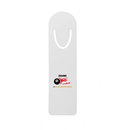 Hacebo® - Biljart met eigen naam metalen boekenlegger - Biljart - Biljarter - Sport Bladwijzer boekenleggers - 12.7 cm x 3.2cm