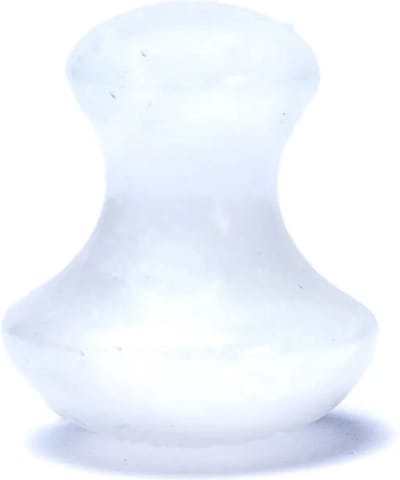 Bergkristal Massagehulp - 4x3.5cm - Wit - Edelsteen