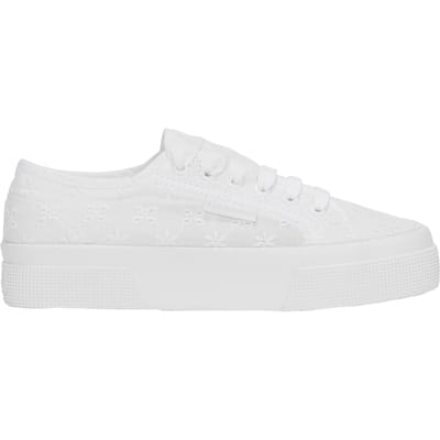 Superga Dames/Dames 2740 Sangallo Flower Trainers (Totaal Wit)