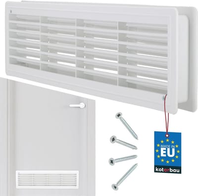 Ventilatierooster 13,5 x 48,8 cm voor deurventilatie - Kunststof afvoerrooster
