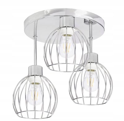 Hanglamp Loft Metaal Chroom E27 3 lichtpunten