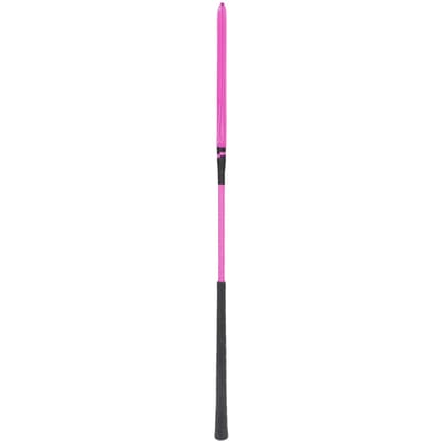 Paardenzweep van lakleer met antislip siliconen handvat voor paardensport en paardenraces Pink