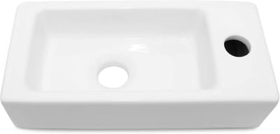 Kleine Hang- of Opzetwastafel voor Gastentoilet | Compacte Mini Wastafel