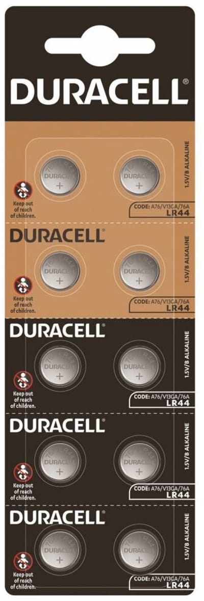Duracell LR44 Alkaline batterijen 10 stuks AG13