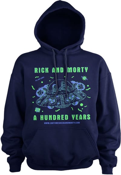 Rick And Morty Hoodie 'A Hundred Years ' in marineblauw