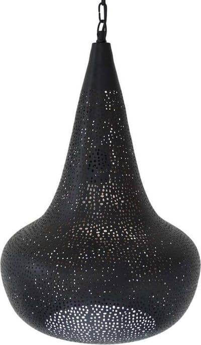 Safaary - Oosterse Hanglamp Helwa Zwart Goud Ø 35 x 50cm
