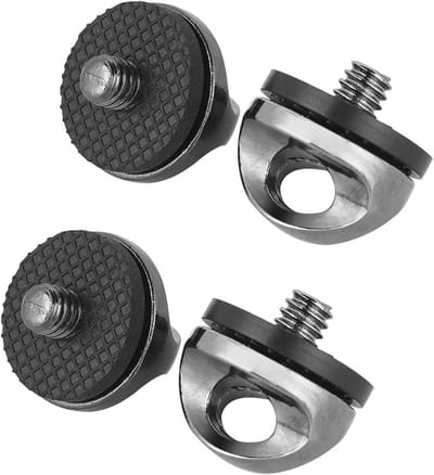 Robuuste 1/4 Inch Statief Bevestigingsschroef van RVS met D-Ring voor Snelle Ontkoppeling - 4 Stuks, Ideaal voor Fotografie en Videografie
