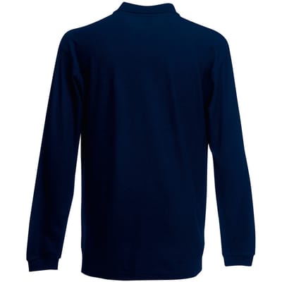 Fruit Of The Loom Heren Premium Poloshirt Met Lange Mouwen (Donker Marine)