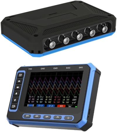 5 Channels Digital Oscilloscope USB + WiFi Portable Oscilloscope 3Msps Sampling Rate 4.3Inch Android PC（OS-5C+WIFI+5Probes）