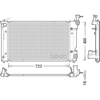 Radiator, motorkoeling DENSO DRM50098