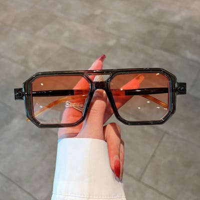 Lunettes de soleil carrées de marque de luxe Designer Femmes Hommes Mode Vintage Punk Classique Protection UV400
