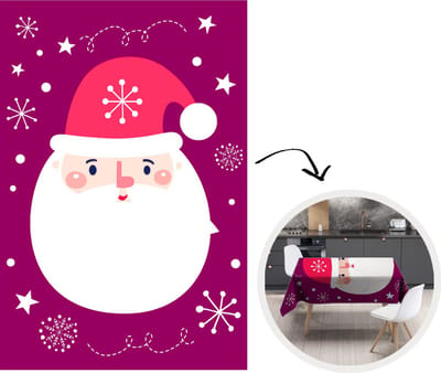 Kerst Tafelkleed - Kerstmis Decoratie - Tafellaken - Kerst - Kerstman - Sneeuw - Kerstmis - 180x260 cm - Kerstmis Versiering