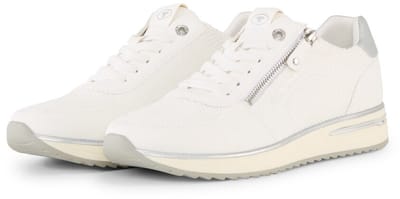 Tom Tailor - Sneakers met mesh inzetstuk - Maat 36 - white