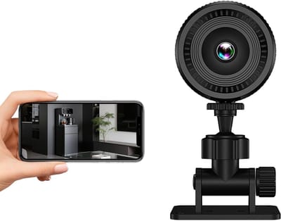 Bewakingscamera Wifi - Compacte Monitor - Thuisbeveiliging - Bewegingssensor Nachtzicht - 11.5 x 11.2 cm - Zwart