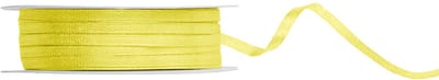 Satijn lint 3mm breed geel, rol 50 meter - hobbylint - sierlint - cadeaulint - satin ribbon