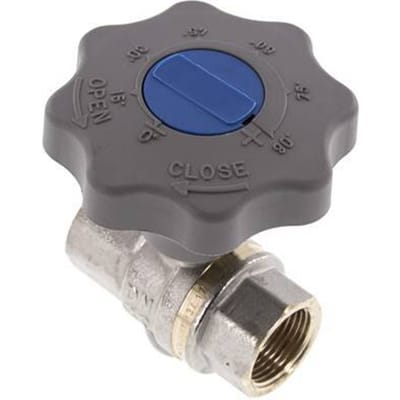 Rp 3/4 inch Soft Close Hand Wheel Gas en Water 2-Weg Messing Kogelkraan - BL2BN-M-SCL-DWGA-034