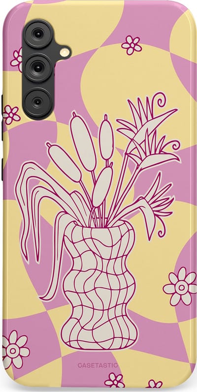 Casetastic Hoesje Geschikt voor Samsung A34 (5G) - Stijlvolle Beschermende Duo-layer Case - Bosje vol roze