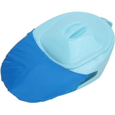 Bassin de lit unisexe professionnel à contour lisse avec couvercle pour patient incontinent alité