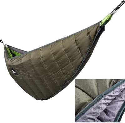 Dailygoods- Onderquilt Lichtgewicht - Waterdicht - Volledige Lengte - Camping - Hangmat - 1200g Vulling 200g Hol Katoen - Hangmatdeken