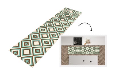 Keukenloper - Loper keuken - Jaren 50 - Ster - Design - 200x50 cm - Keukenloper vinyl