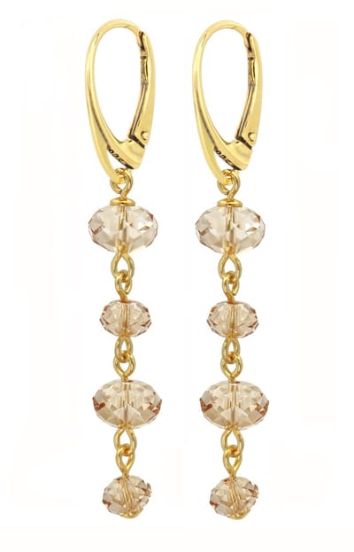 ARLIZI 2006 Oorbellen Swarovski kristal briolette - verguld - 5,5 cm