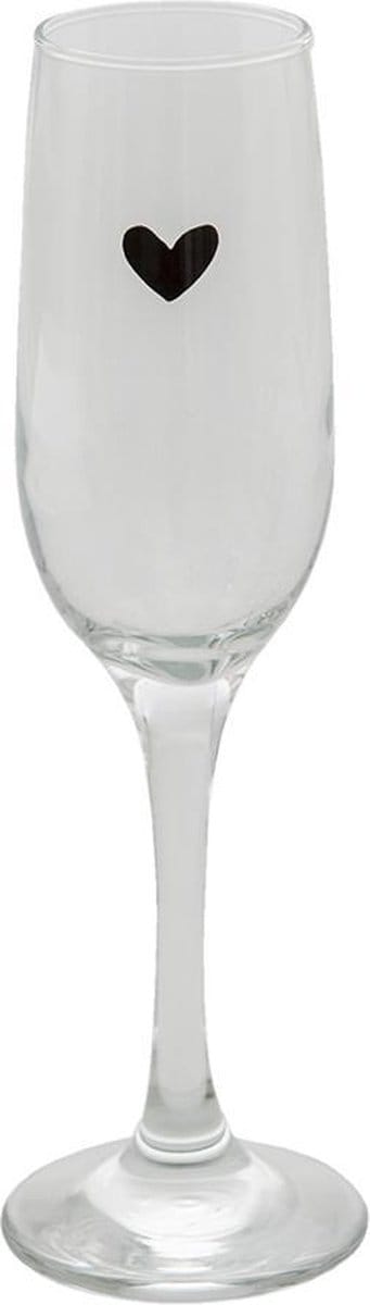Clayre & Eef Champagneglas 200 ml Glas Hart