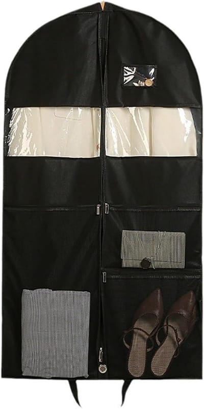 Kleding Stofhoes - Ophangtas Ademend - Kleding Beschermen - Wasbaar Duurzaam Materiaal - 60 x 130 cm - Zwart