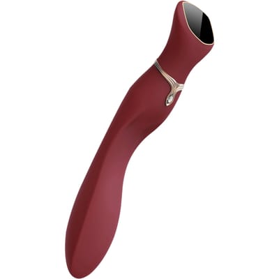 Viotec - Chance - G-Spot Vibrator - Massager - Met LCD Scherm - Goud en Wijnrood - Luxueuze Zachte Siliconen