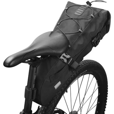 Fietszadeltas Waterdichte Fiets Opbergtas Reflecterende Fiets Achter Zadelpen Tas Groot zwart