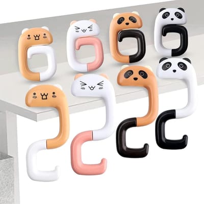 Dailygoods - 4 stuks tassenhouders voor tafel, handtassenhouder voor tafel, inklapbare tashaak, draagbare bureauhaak, zakhouder, handtassenhouder, voor bureau, kantoor, restaurant, bar