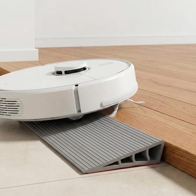 Drempeloprit PVC - Antislip oprit Vloerstrip - Robotstofzuiger Hulp - Antislip Profiel - 100 x 10 x 2.5 cm - Grijs