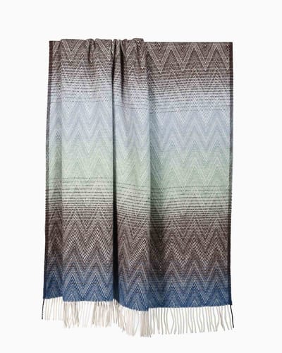 MoST - Wollen plaid Manoria Acqua - 100% Nieuw-Zeelandse wol - 140 x 200 cm - multicolor blauw