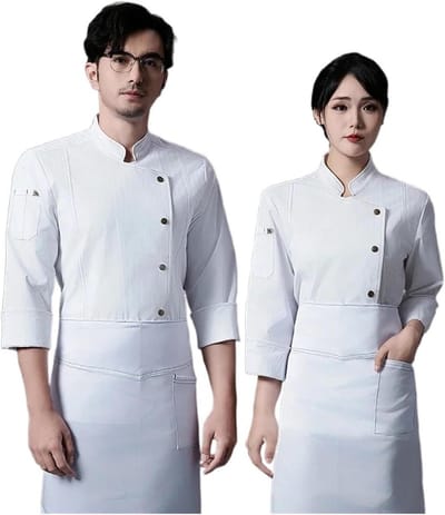 Kookjas Lange Mouwen - Keuken Werkkleding - Professioneel Koken - Huidvriendelijk Ademend - Maat XXL - Wit