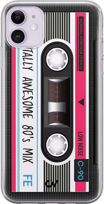 Hoesje geschikt voor Apple iPhone 11 - Cassette - - Zwart - Apple - Casevibes