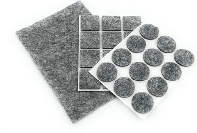 Vilten Glijders Set - Meubelbeschermers - Vloer Beschermen - Zelfklevend Antikras - 25 Stuks - Grijs