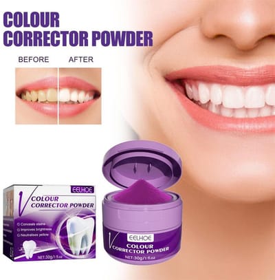 EELHOE| Tanden Bleek Paarse Poeder | V34 - Witte Tanden Kleur Corrector - Witte tanden poeder - Kleur Tanden Wit | Tanden Bleken | Tanden Witte - Tandpasta voor Witte Tanden | Teeth Whitening | Power Whitening |Veilig voor glazuur | 100% Resultaat