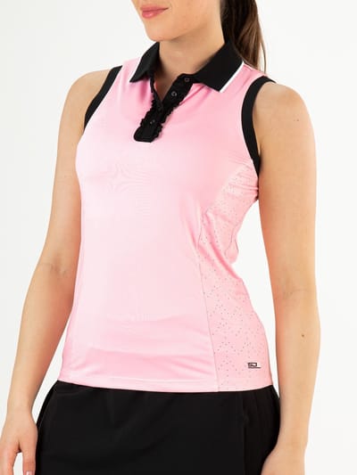 Sjeng Sports JACINTHA - Maat: S Watermelon - Tennis Polo's Vrouwen - Poloshirt - 87% polyester, 13% elastaan