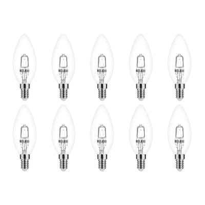Modee E14 Halogeen Lamp Dimbaar 28W ECO - 370lm - 2700K - Warm Wit - ECO Halogeen Kaarslamp - 10 stuks