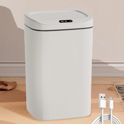 Vuilnisemmer met sensor 16 liter automatische - elektrische afvalemmer - wit kunststof - keukensensor .