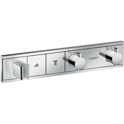 Hansgrohe Rainselect Afbouwdeel - voor inbouw douchekraan - thermostatisch - voor 2 functies - met handdouchehouder - 45.6x90cm - thermostaat - hoogglans chroom