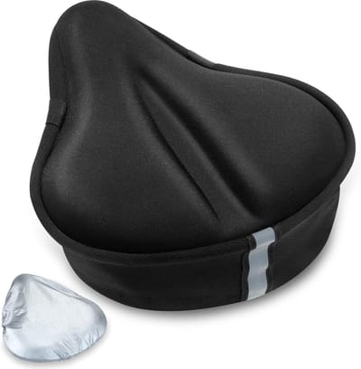 Fietszadelhoes van spons - Uniseks Comfort - 28x27cm Ademend Silicone - Geschikt Voor MTB & Binnenfietsen - Met Verstelbare Bevestiging - Zitkussen - Fietszadelhoes