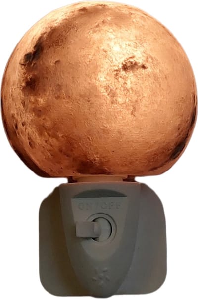 Himalaya zoutkristal nachtlampje ''planeet' grey !! GRATIS VERZENDING !! (incl. LED lampje en adapter voor elk stopcontact)