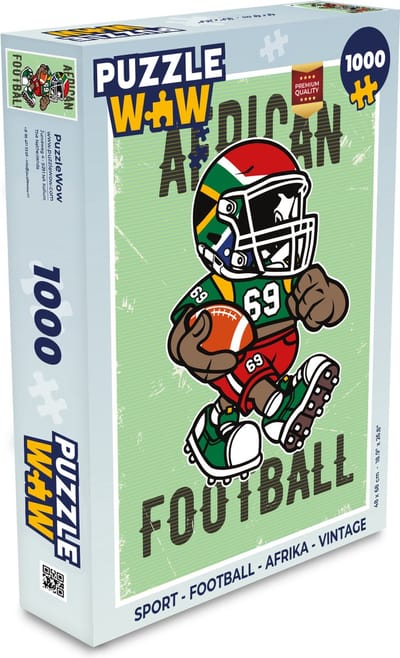Puzzel Sport - Football - Afrika - Vintage - Legpuzzel - Puzzel 1000 stukjes volwassenen