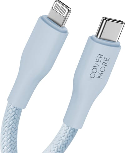Usb C kabel geschikt voor Lightning - Oplaadkabel geschikt voor iPhone 14 13 12 11 en iPad pro air max plus - 20w - Snellader - 1m - Blauw