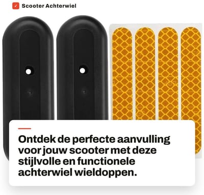 Dailygoods- Wieldoppen Decoratieve Cover - Wieldoppen Zijkant - Trim Ringen - Naaf Accessoires - Scooter Beschermende Shell - Reflecterende Sticker