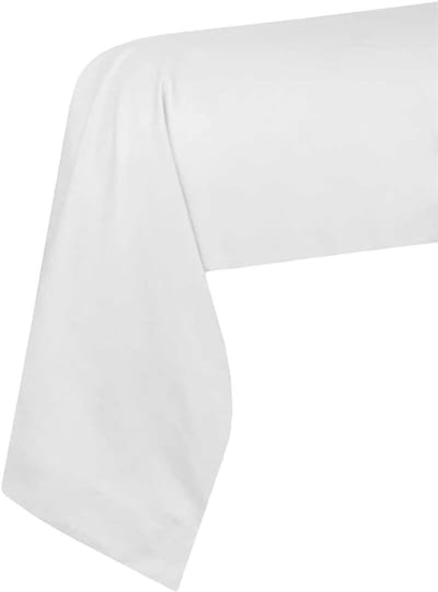 Famanu – Kussensloop voor nekrol - afmetingen 45 x 185 cm - 100% katoen - wit - beddengoed voor thuis - zacht en comfortabel - uniseks